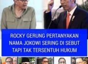Geger! Rocky Gerung Pertanyakan Mengapa Nama Jokowi selalu disebut, Tapi tak pernah tersentuh hukum.