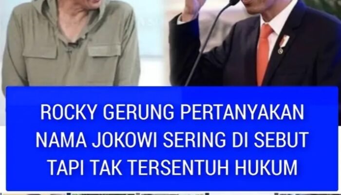 Geger! Rocky Gerung Pertanyakan Mengapa Nama Jokowi selalu disebut, Tapi tak pernah tersentuh hukum.